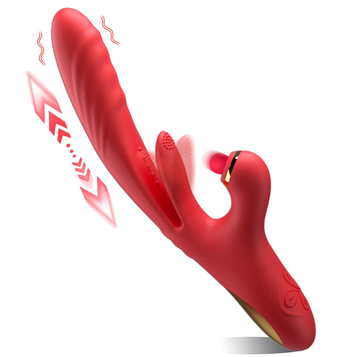 VELUXXA - 4 IN 1 Thrusting Vibrator with Licking, Vibration & Clit Tapping