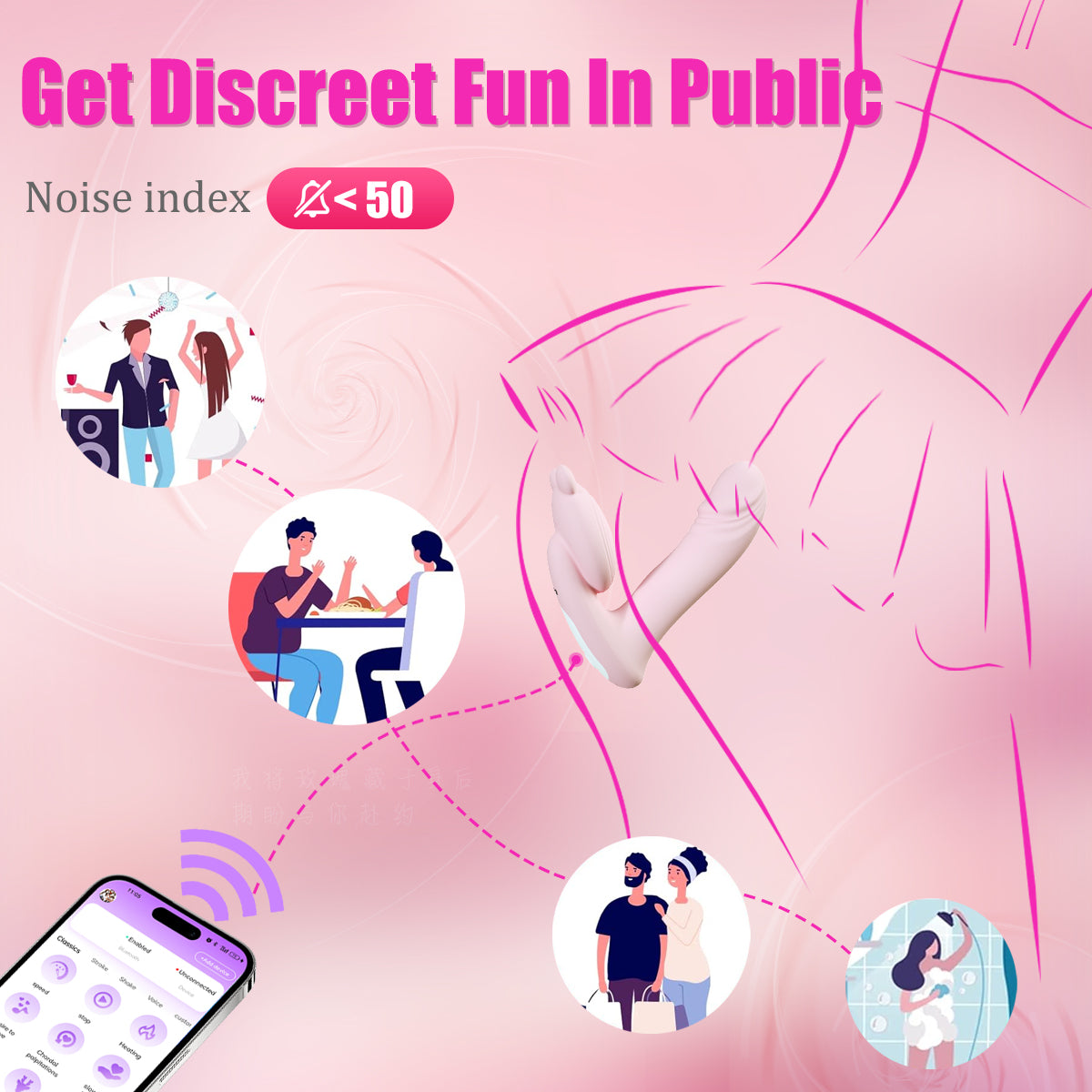 VELUXXA New remote app-controlled wireless charging wearable masturbato