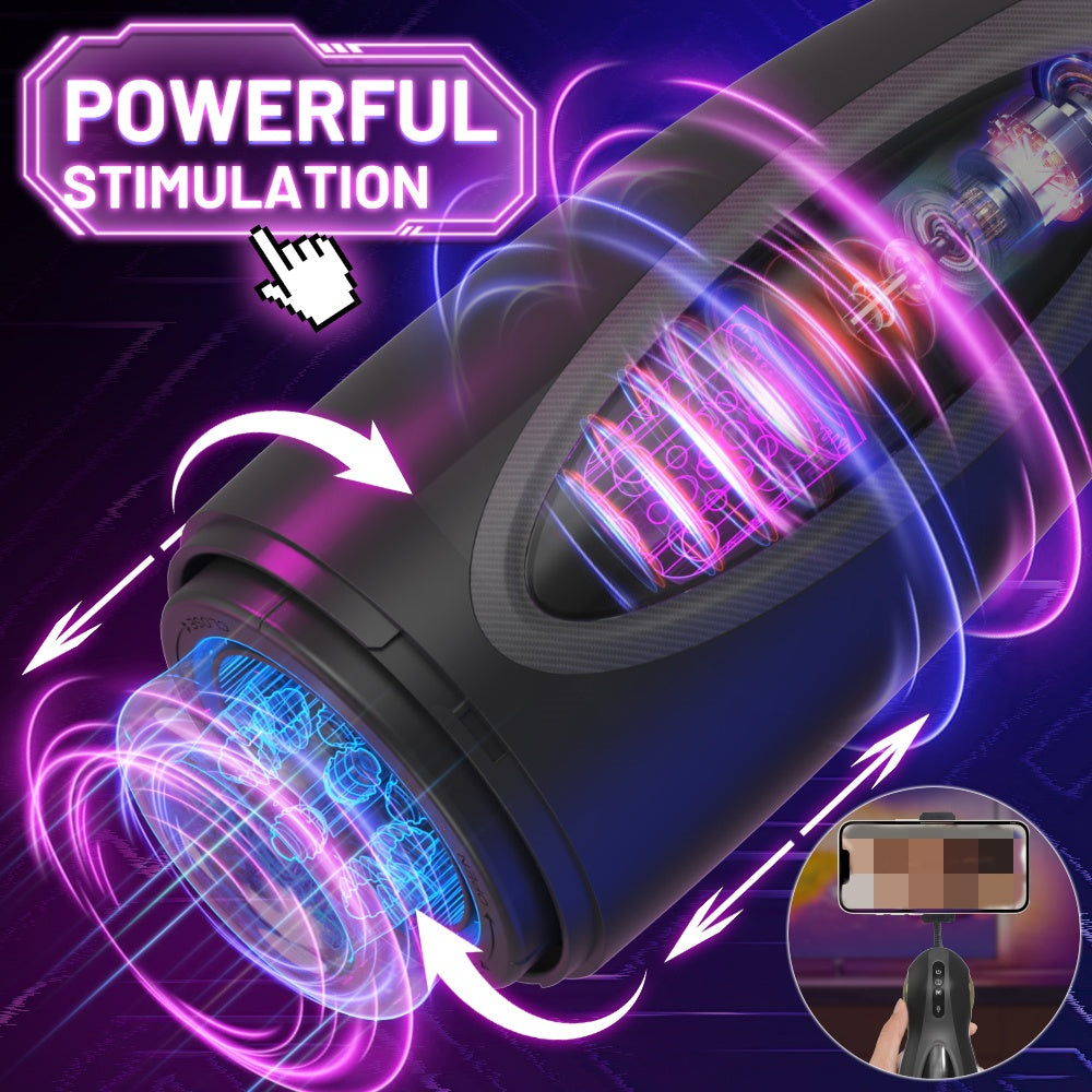 Veluxxa Electric Auto Rotating Male Masturbator Cup - Premium Adult Toy